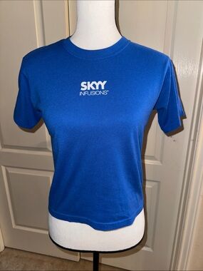 JUNIORS - Royal Blue SKYY Infusions Logo Tee - Size Small